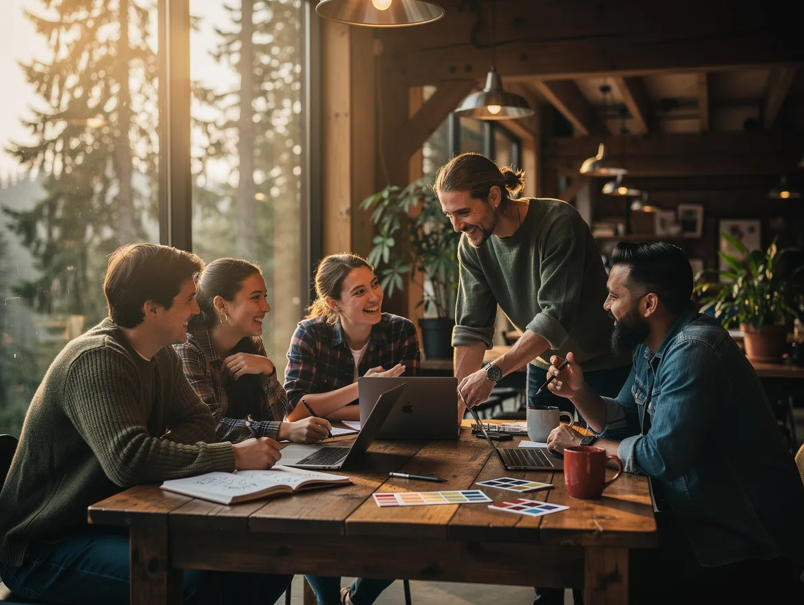 The Mountain Sound team at work in our Twisp studio